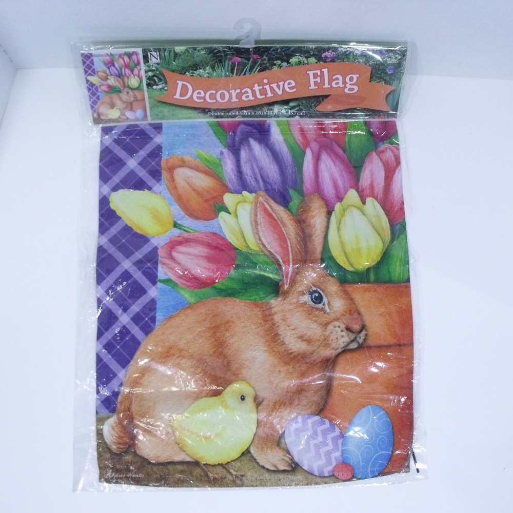 Nicole Garden Flag Easter Spring 13x18"